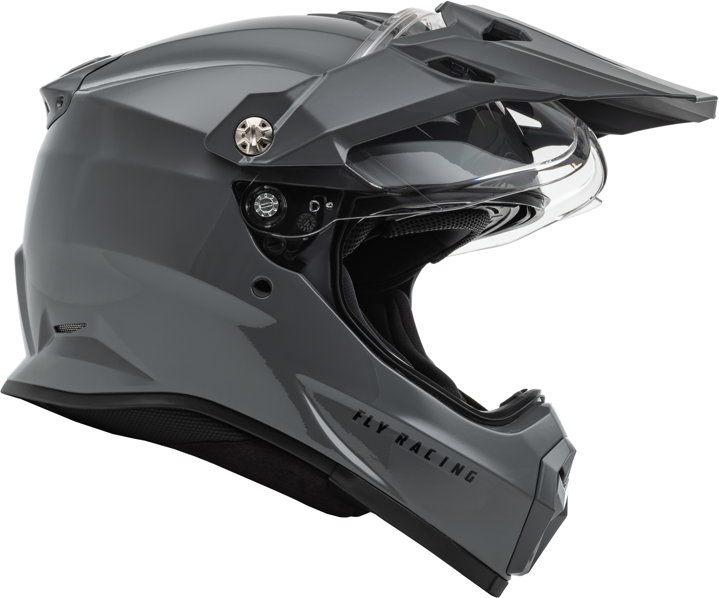 Fly Trekker Solid Adventure Helmet Grey