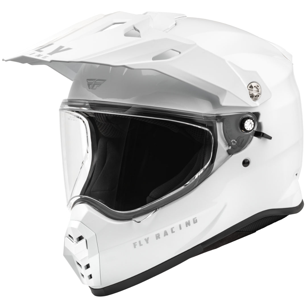 Fly Trekker Solid Adventure Helmet White