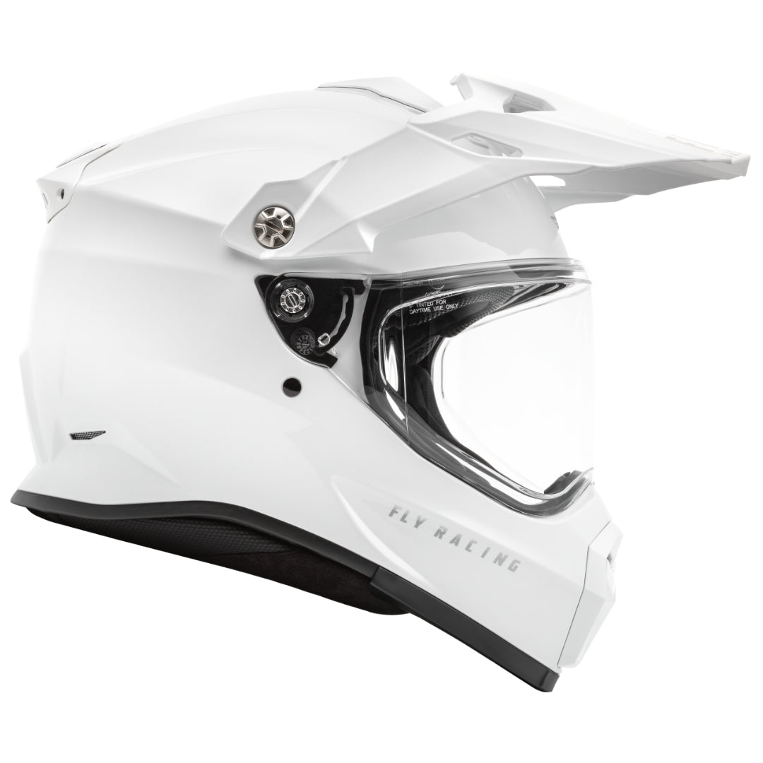 Fly Trekker Solid Adventure Helmet White