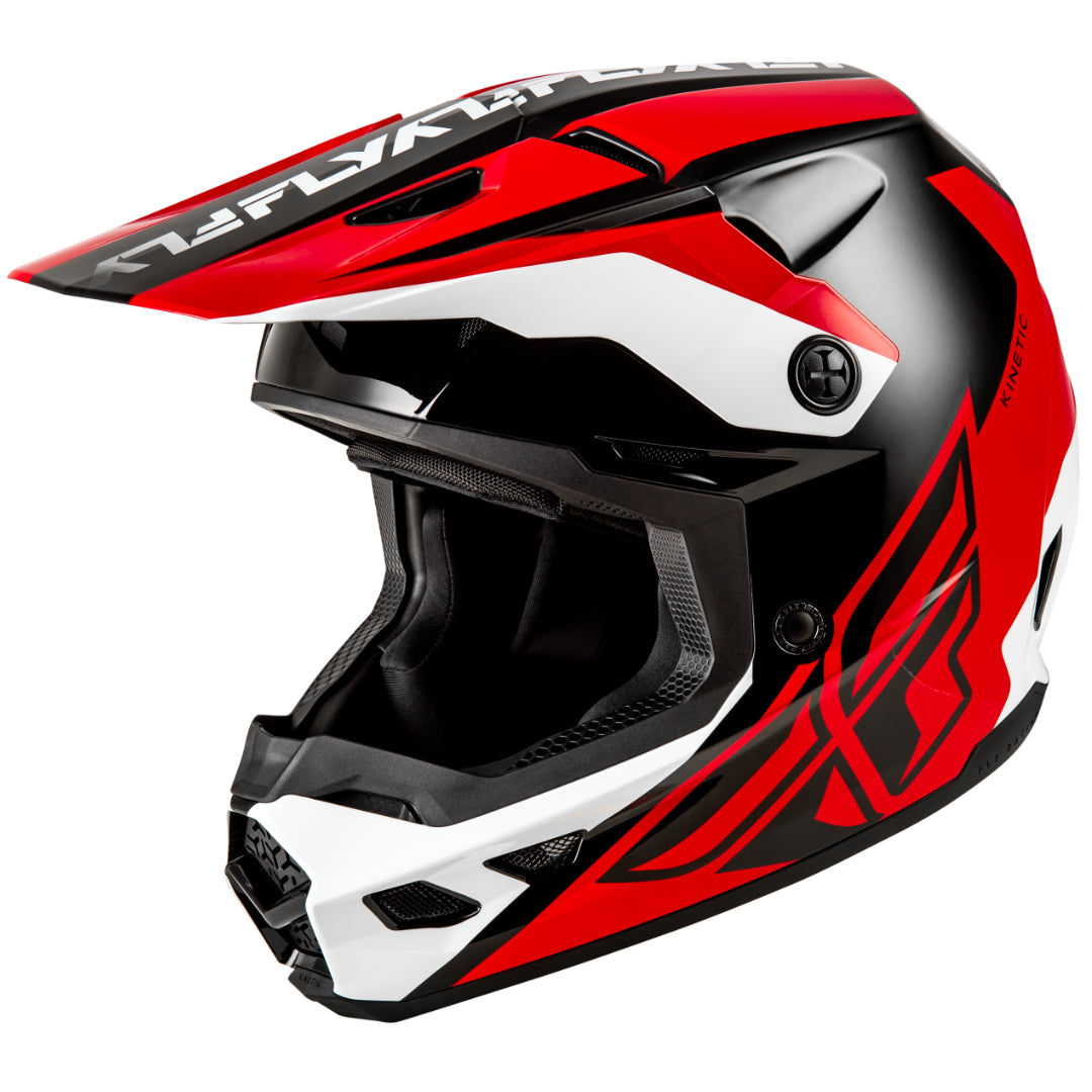 Fly Kinetic Crest MX Helmet Red/Black/White