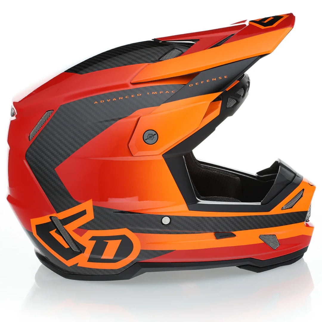 6D ATR-3 MX Helmet Pure Gloss Red