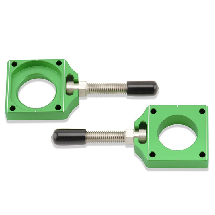 Bolt Chain Adjuster Blocks KAWASAKI KX250F 17-26, KX450F 16-26 Green