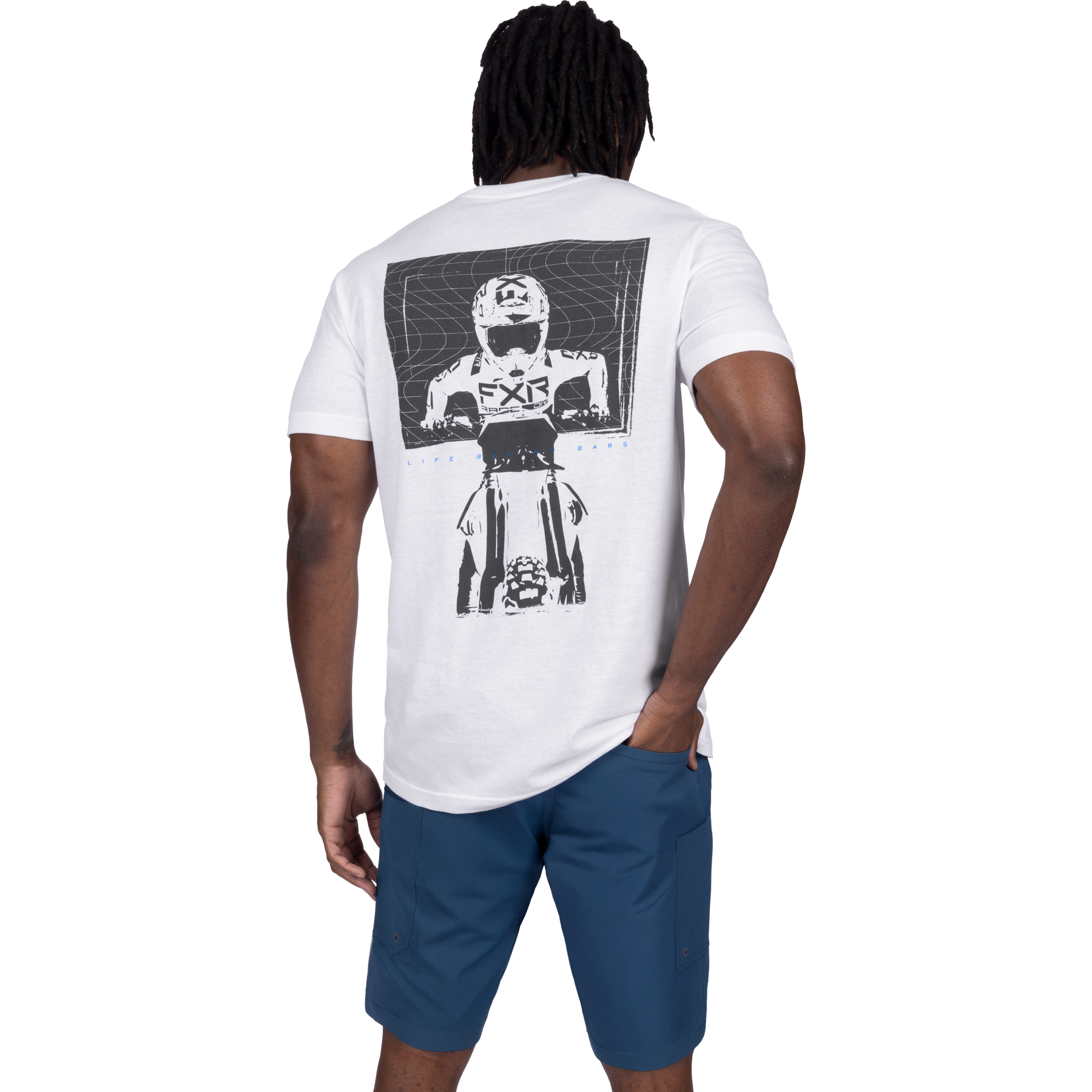 FXR Behind Bars Premium T-Shirt White/Asphalt