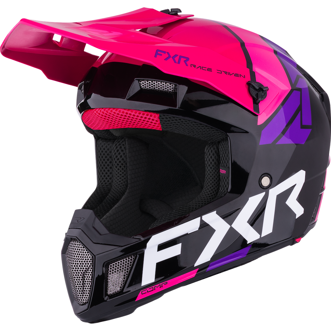 FXR Clutch Comp MX Helmet 2026 Black/Razz