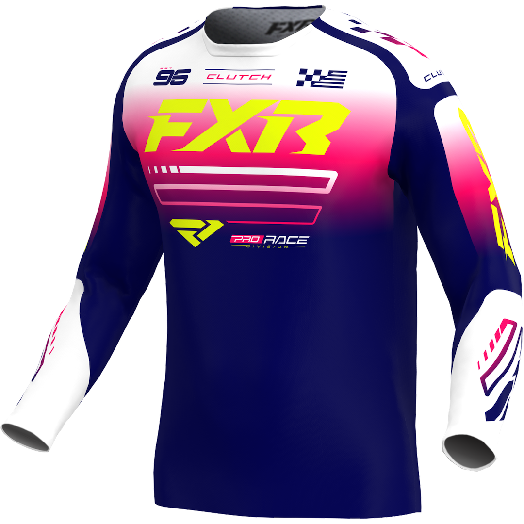 FXR Clutch MX Jersey 2026 Navy/Razz/White