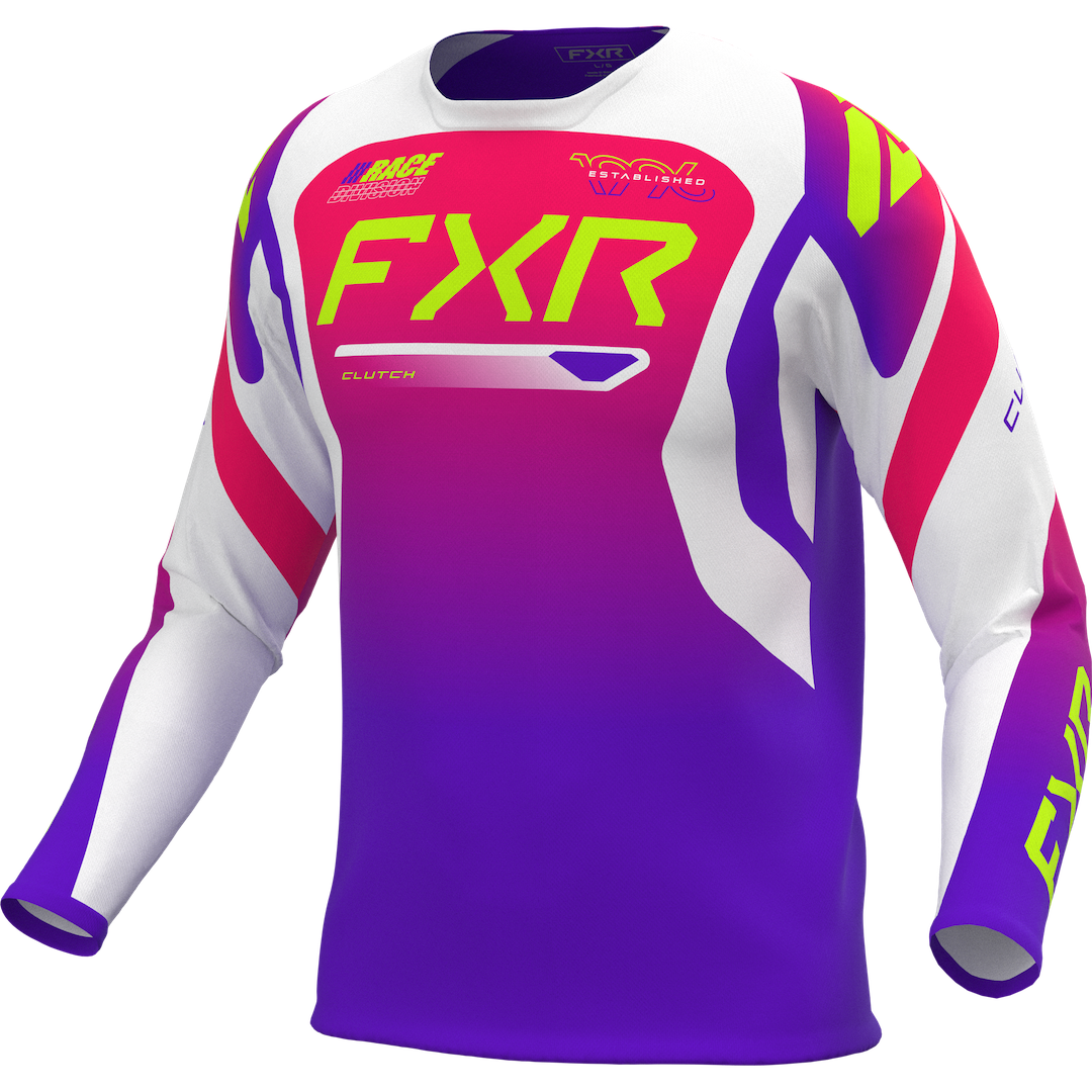 FXR Clutch MX Jersey 2027 Purple/Razz/White