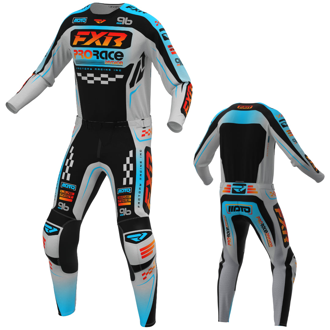 FXR Clutch Pro 2027 MX Kit Combo Grey/Sky/Orange