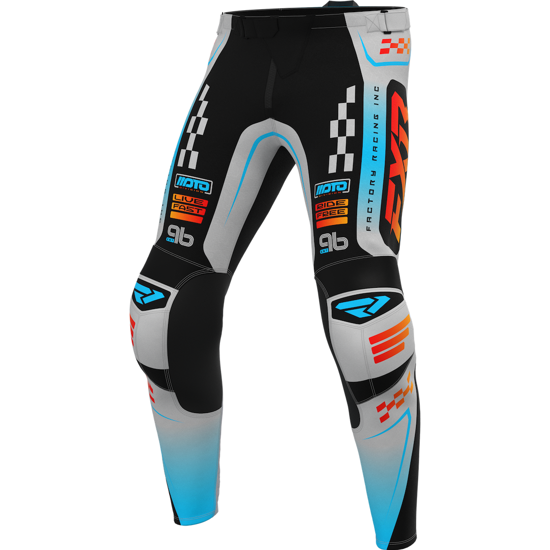 FXR Clutch Pro MX Pant 2027 Grey/Sky/Orange