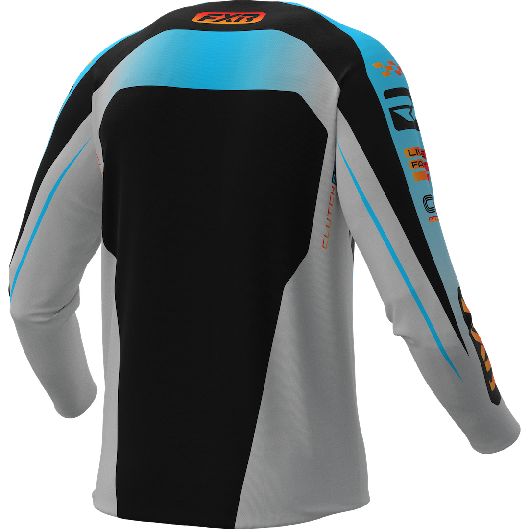 FXR Clutch Pro MX Jersey 2027 Grey/Sky/Orange