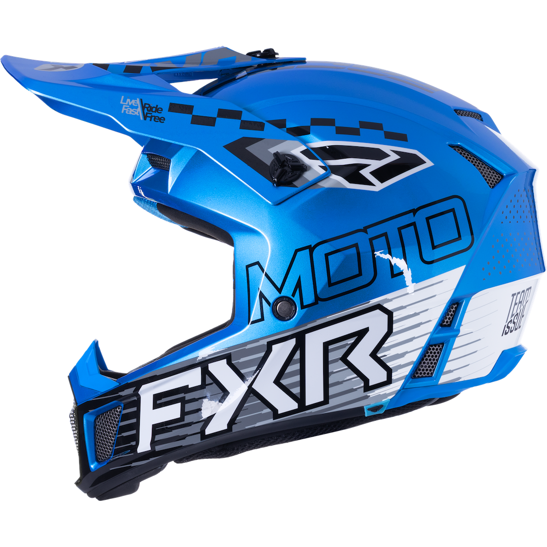 FXR Clutch Race Div MX Helmet 2026 Blue