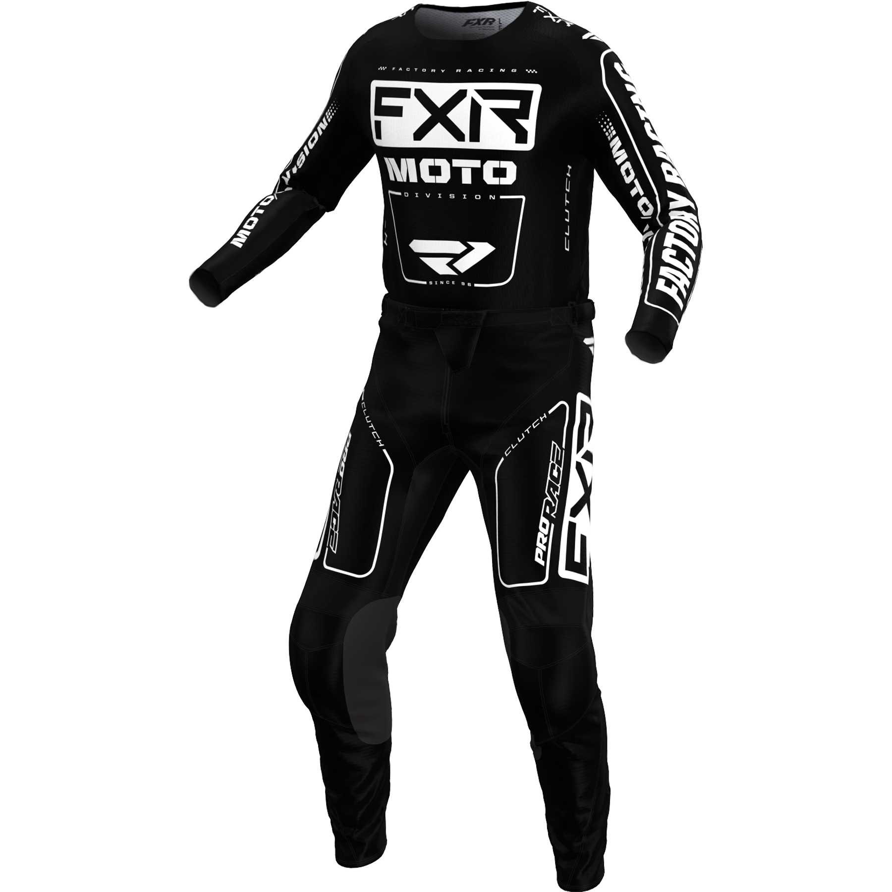 FXR Clutch 2024 MX Kit Combo Black/White