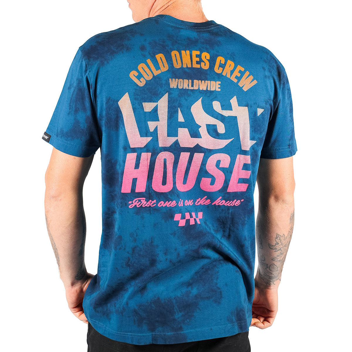 Fasthouse Cold Ones Tee - Indigo Crystal Wash