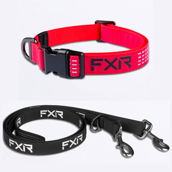 FXR Dog Collar and Lead Combo Razz/Black
