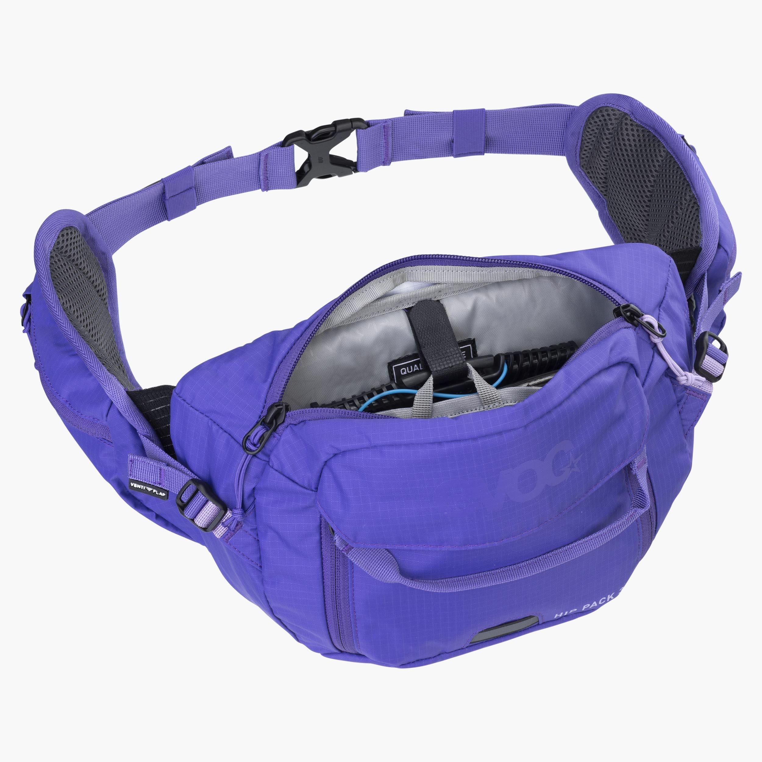 EVOC Hip Pack Hydration Pack 3L With 1.5L Bladder Violet