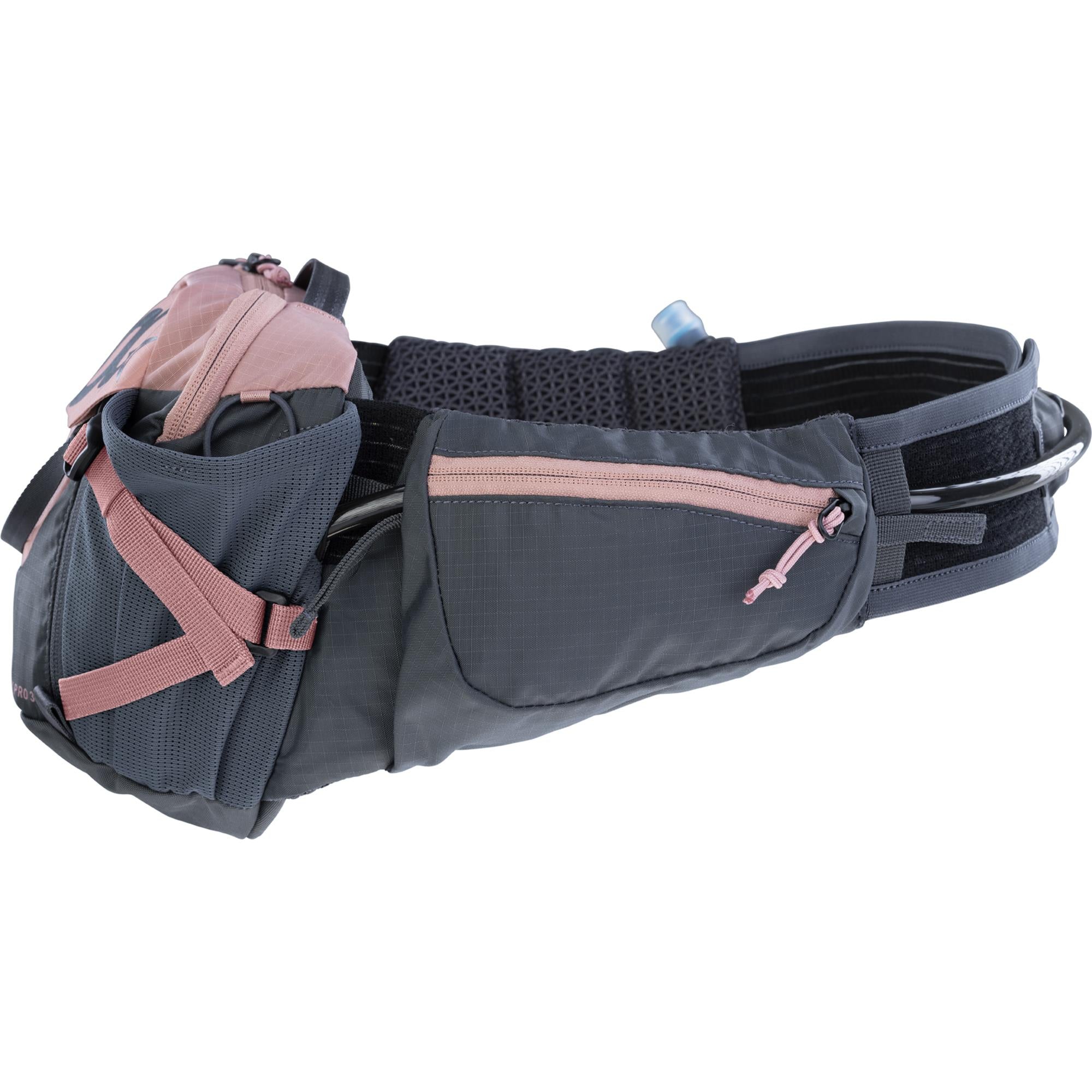 EVOC Hip Pack Pro Hydration Pack 3L With 1.5L Bladder Dusty Pink/Carbon Grey