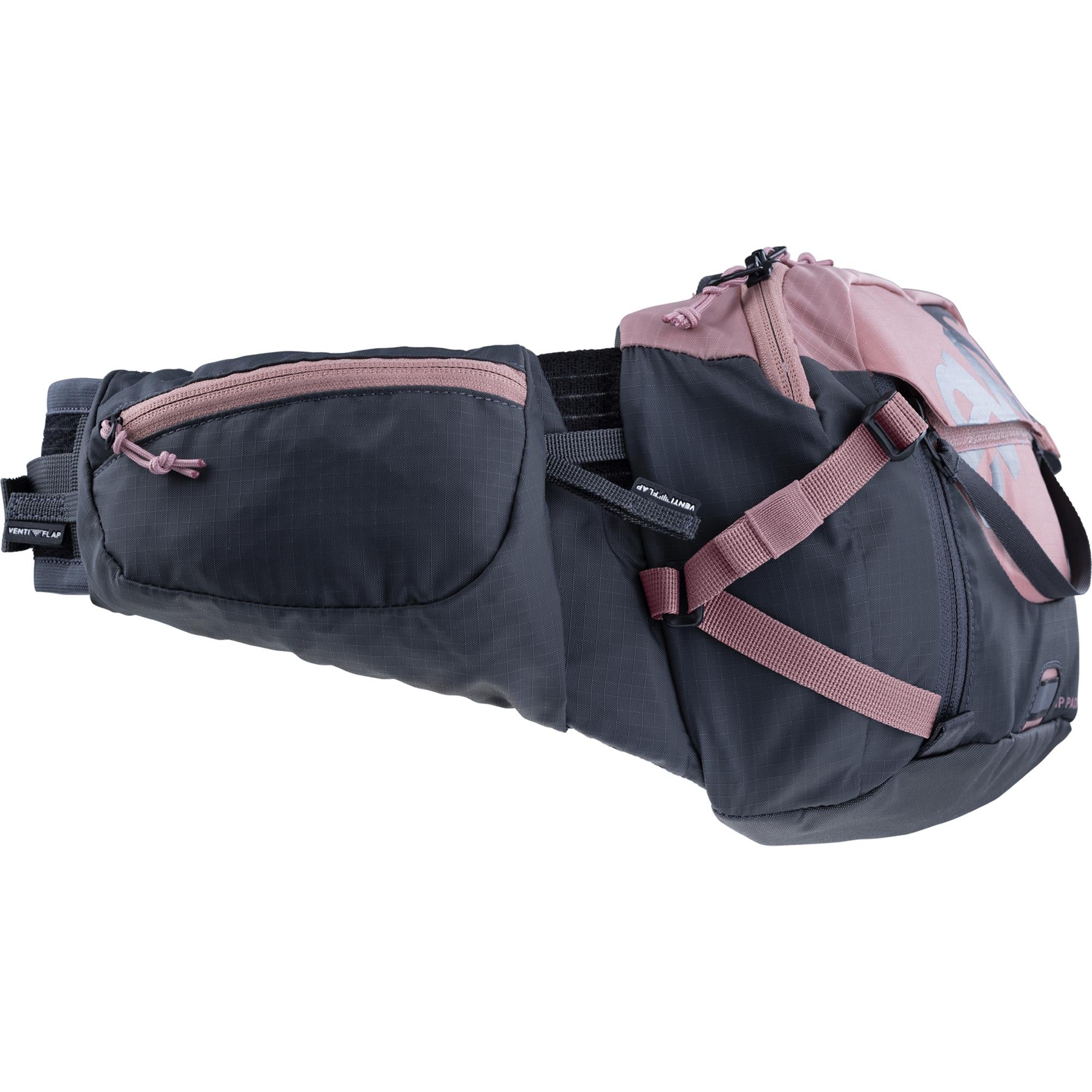 EVOC Hip Pack Pro Hydration Pack 3L With 1.5L Bladder Dusty Pink/Carbon Grey