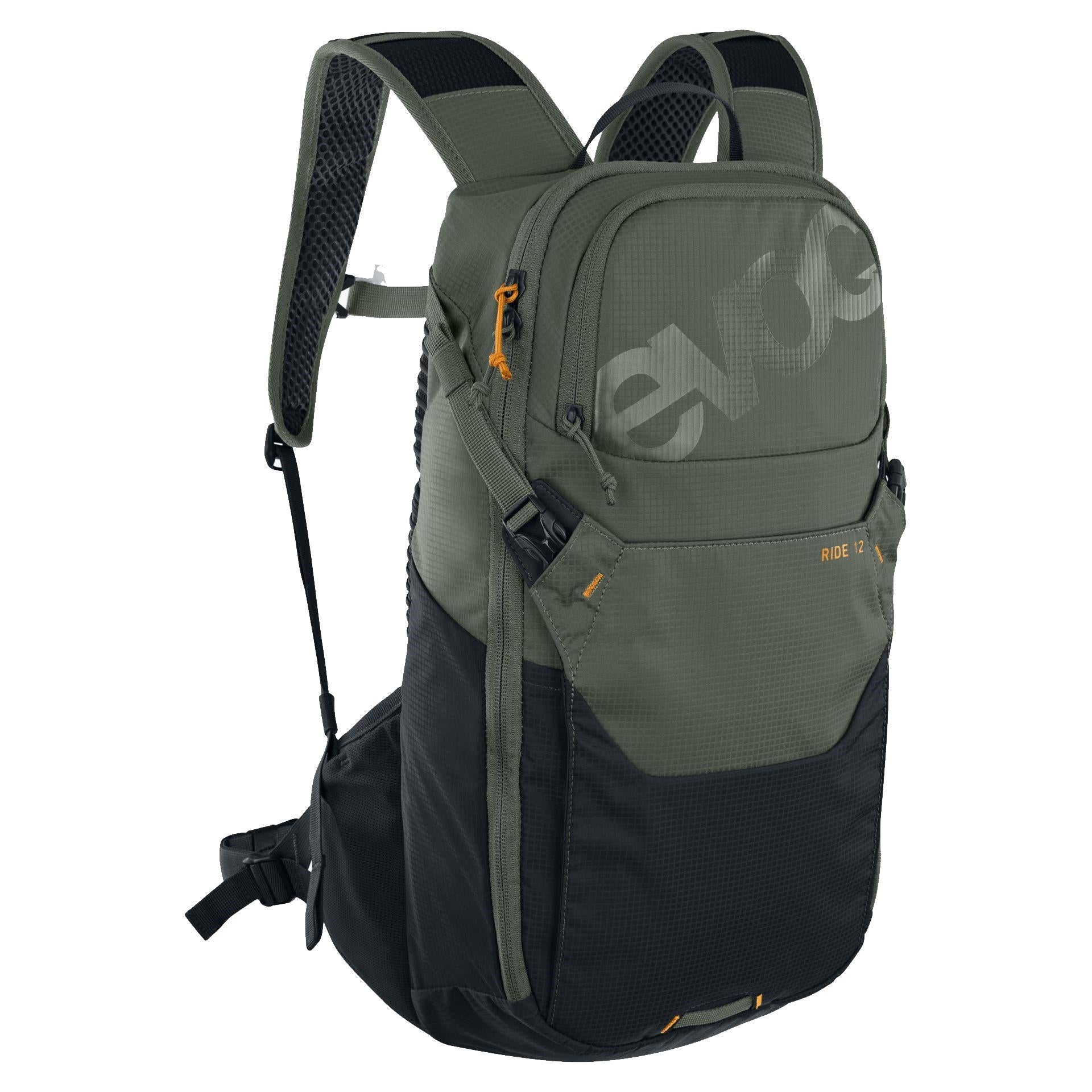EVOC Ride Performance Backpack 12L With 2L Hydration Bladder Dark Olive/Black