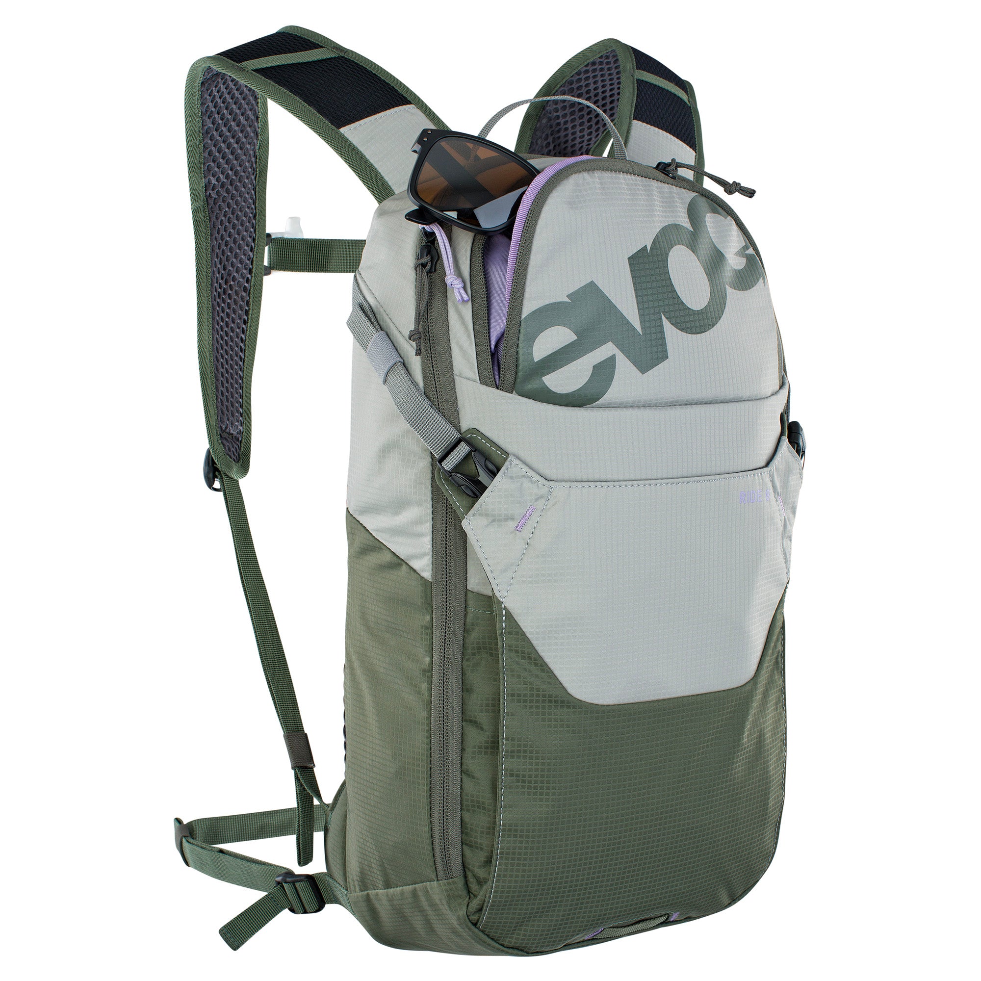 EVOC Ride Performance Backpack 8L With 2L Hydration Bladder Stone/Dark Olive
