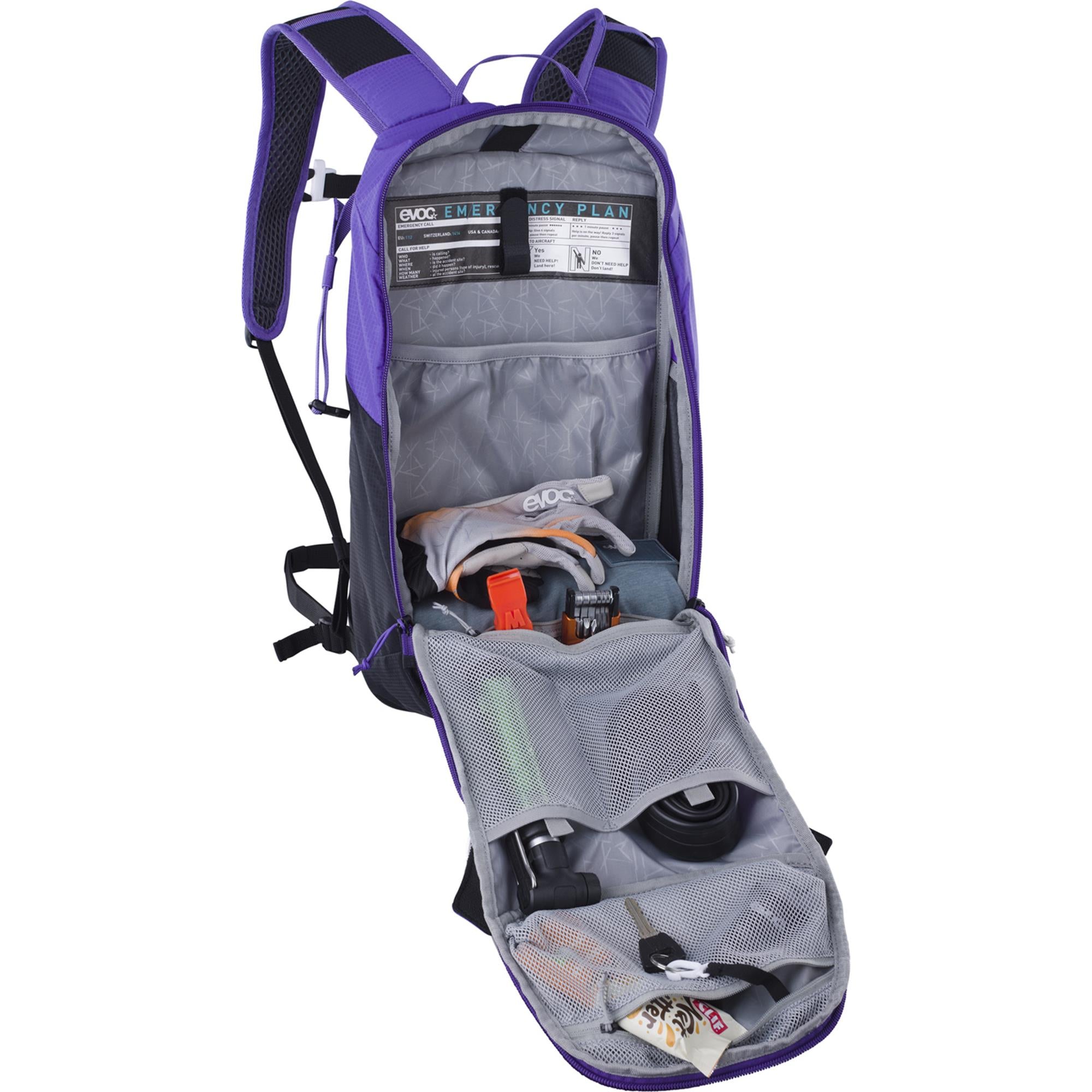 EVOC Ride Performance Backpack 8L With 2L Hydration Bladder Violet/Black