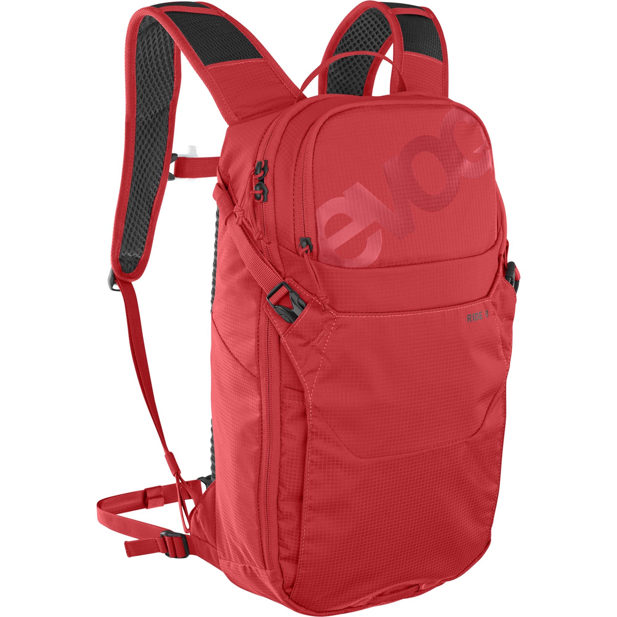 EVOC Ride Backpack 8L With 2L Hydration Bladder True Red