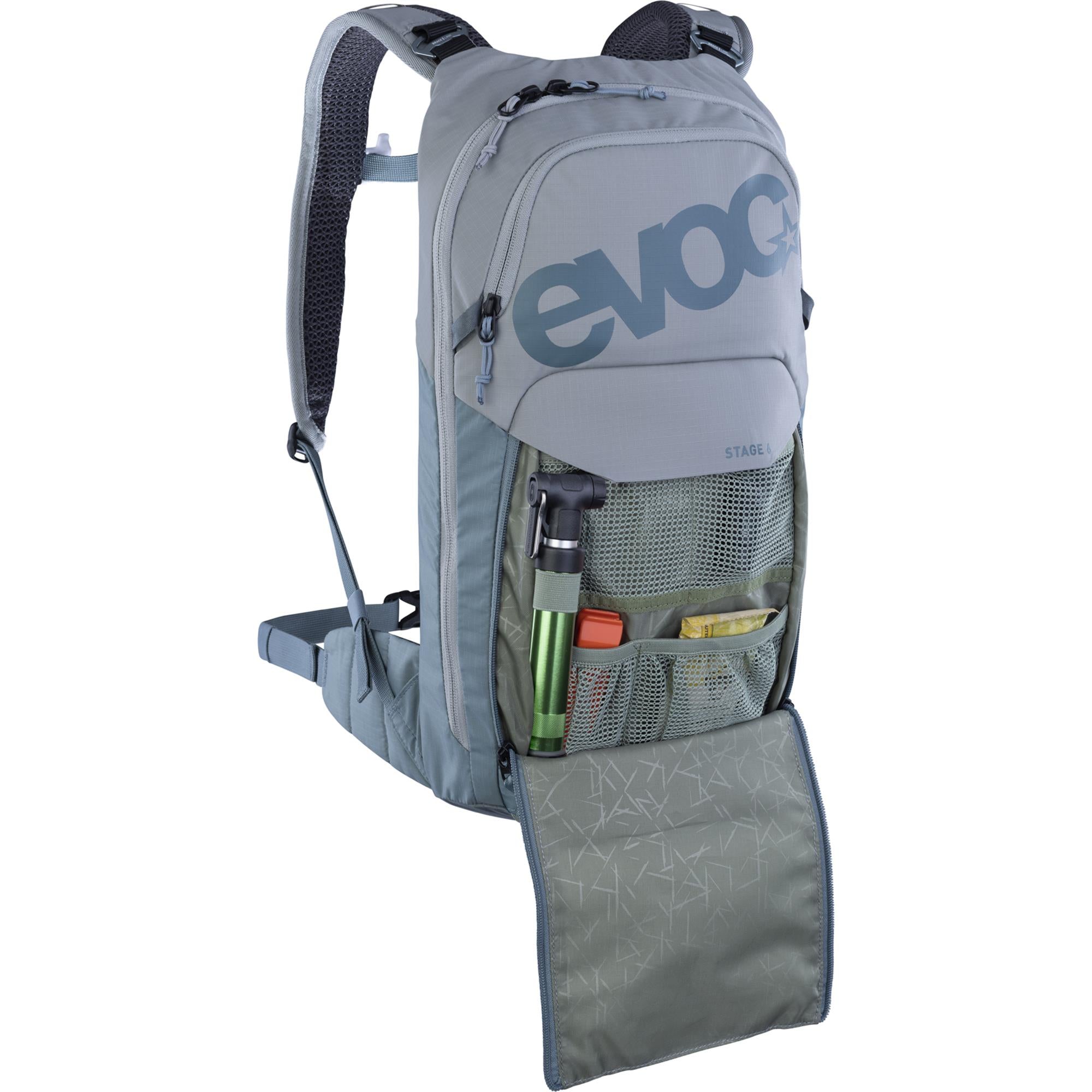 EVOC Stage Performance Backpack 6L With 2L Hydration Bladder Stone/Steel