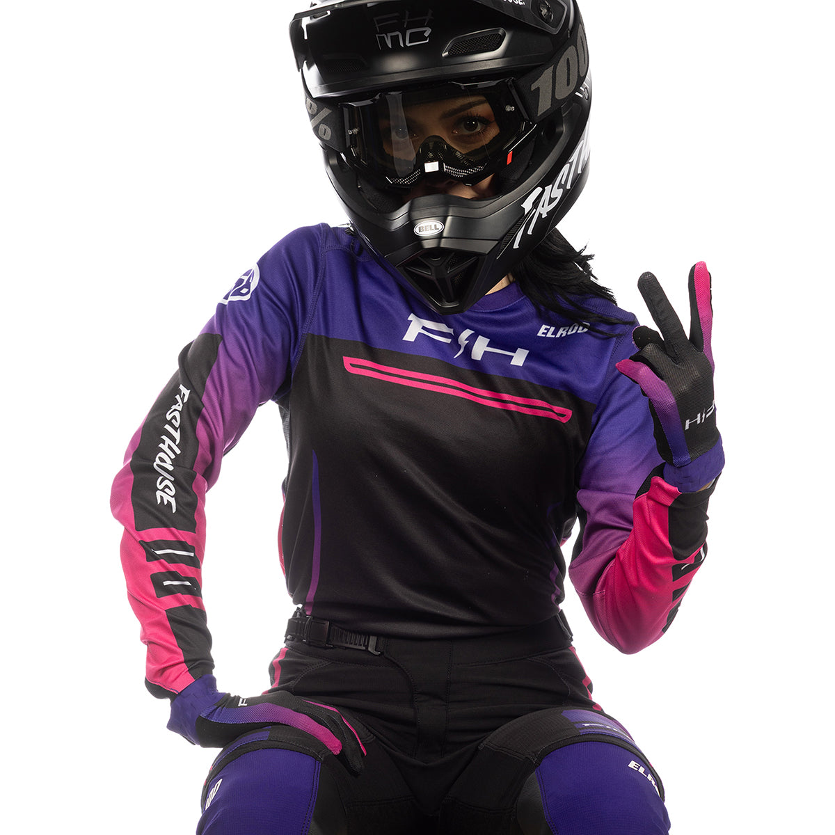 Fasthouse Vapor React MX Glove - Electric Fuchsia/FH Purple