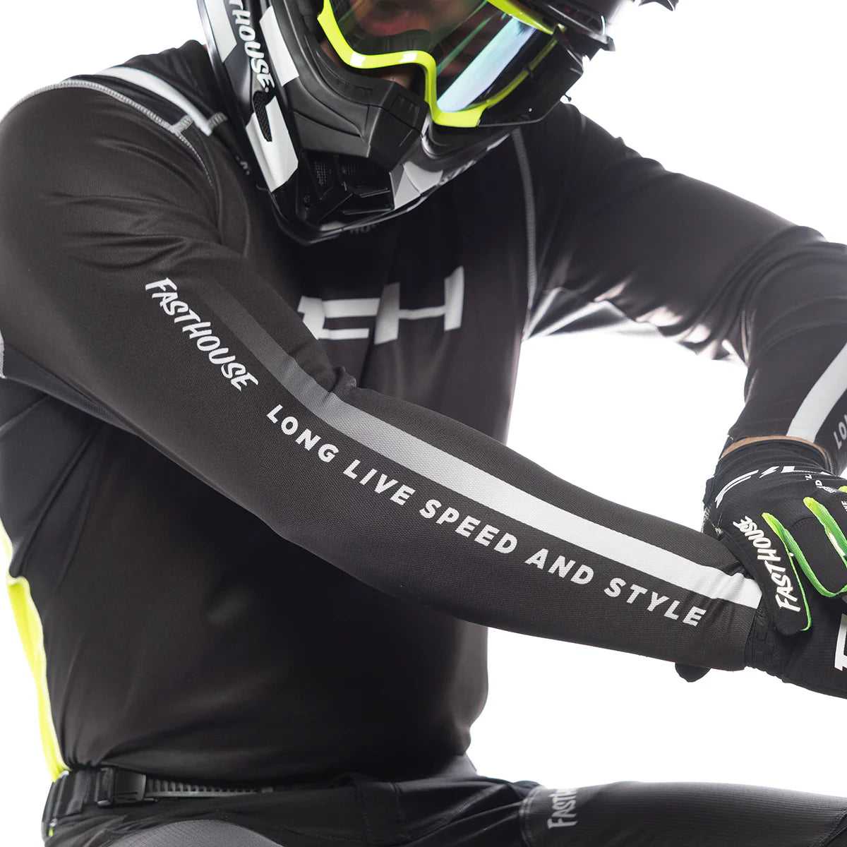 Fasthouse Elrod Nitro LS MX Jersey Black Neon