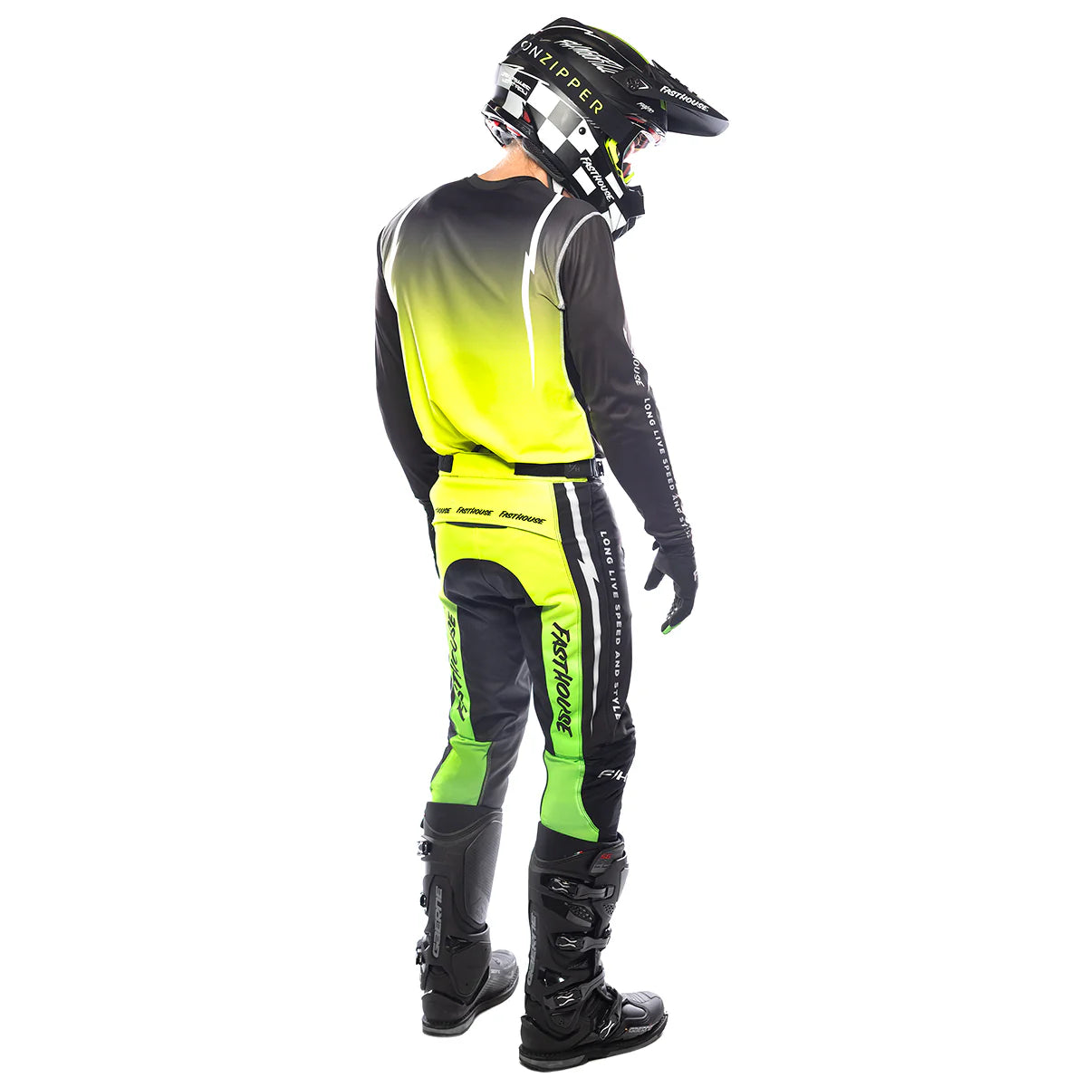 Fasthouse Elrod Nitro LS MX Jersey Black Neon