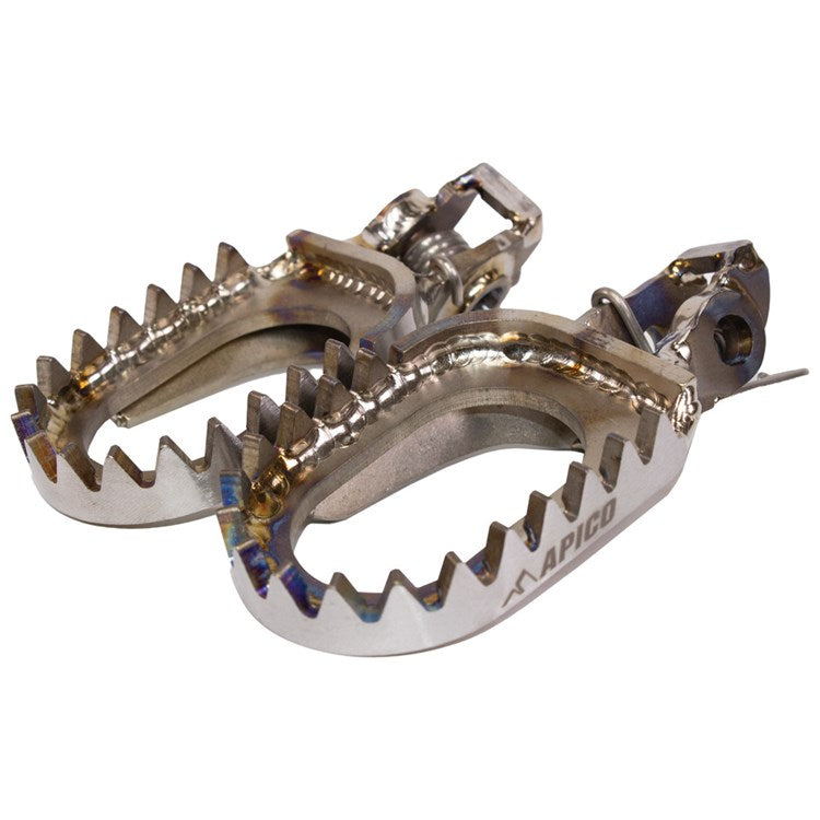 Apico Titanium Foot Pegs Open Design KTM/HQV/GAS SX85 18-23, SX/SX-F/TC/FC 16-22, EXC/EXC-F/TE/FE 17-23, MC/EC 21-23