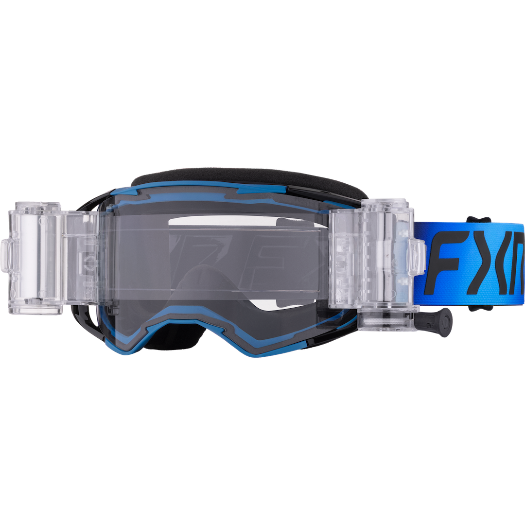 FXR Factory Ride Roll-Off Goggle 2027 Blue/Black - Clear Lens