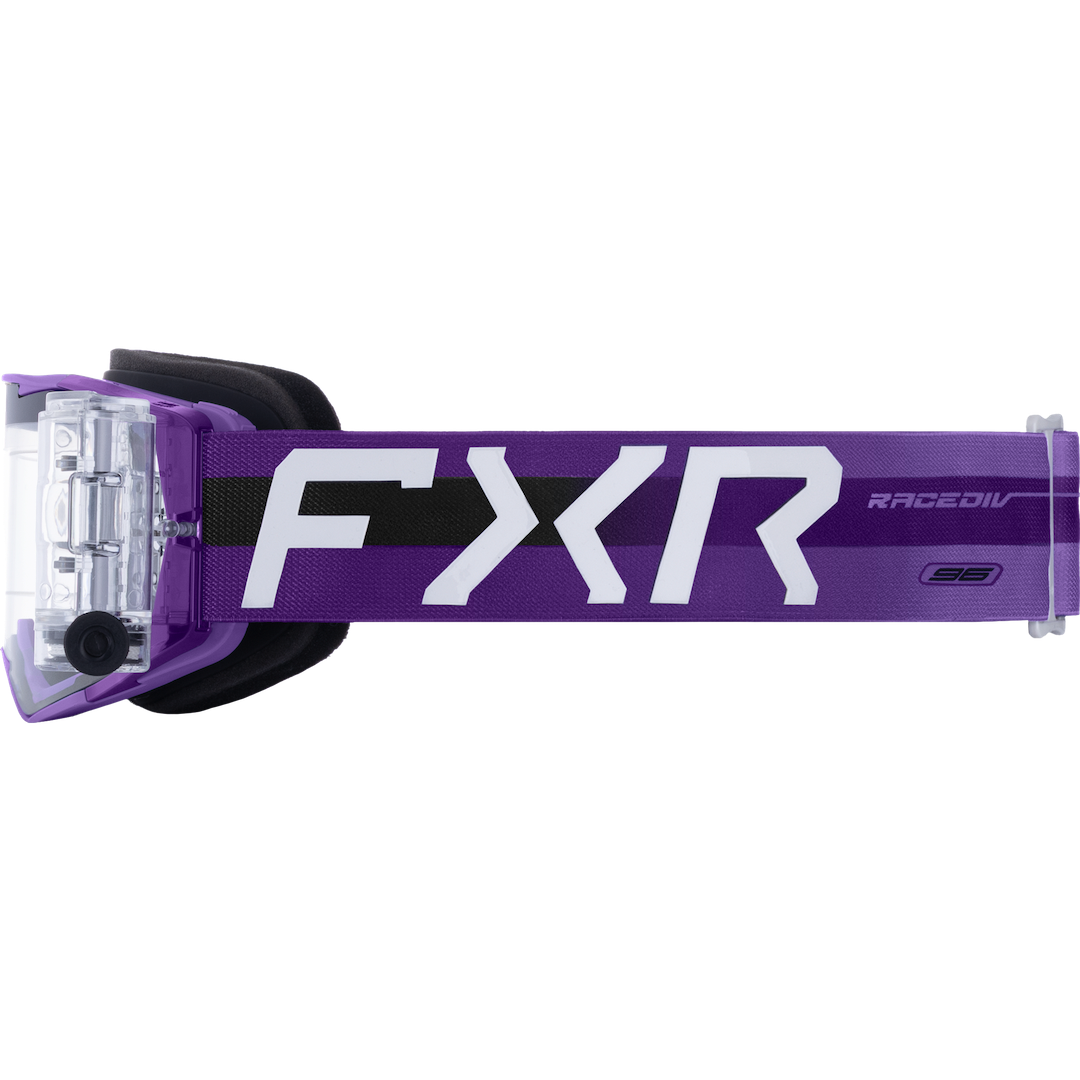 FXR Factory Ride  Roll-Off MX Goggle 2026 Purple - Clear Lens