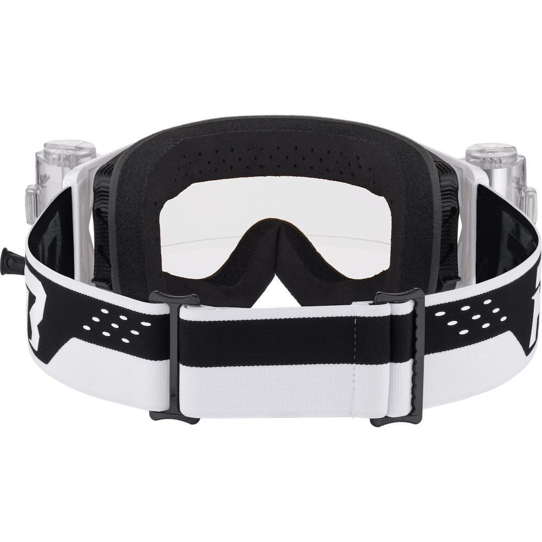 FXR Factory Ride Roll-Off Goggle 2027 White/Black - Clear Lens