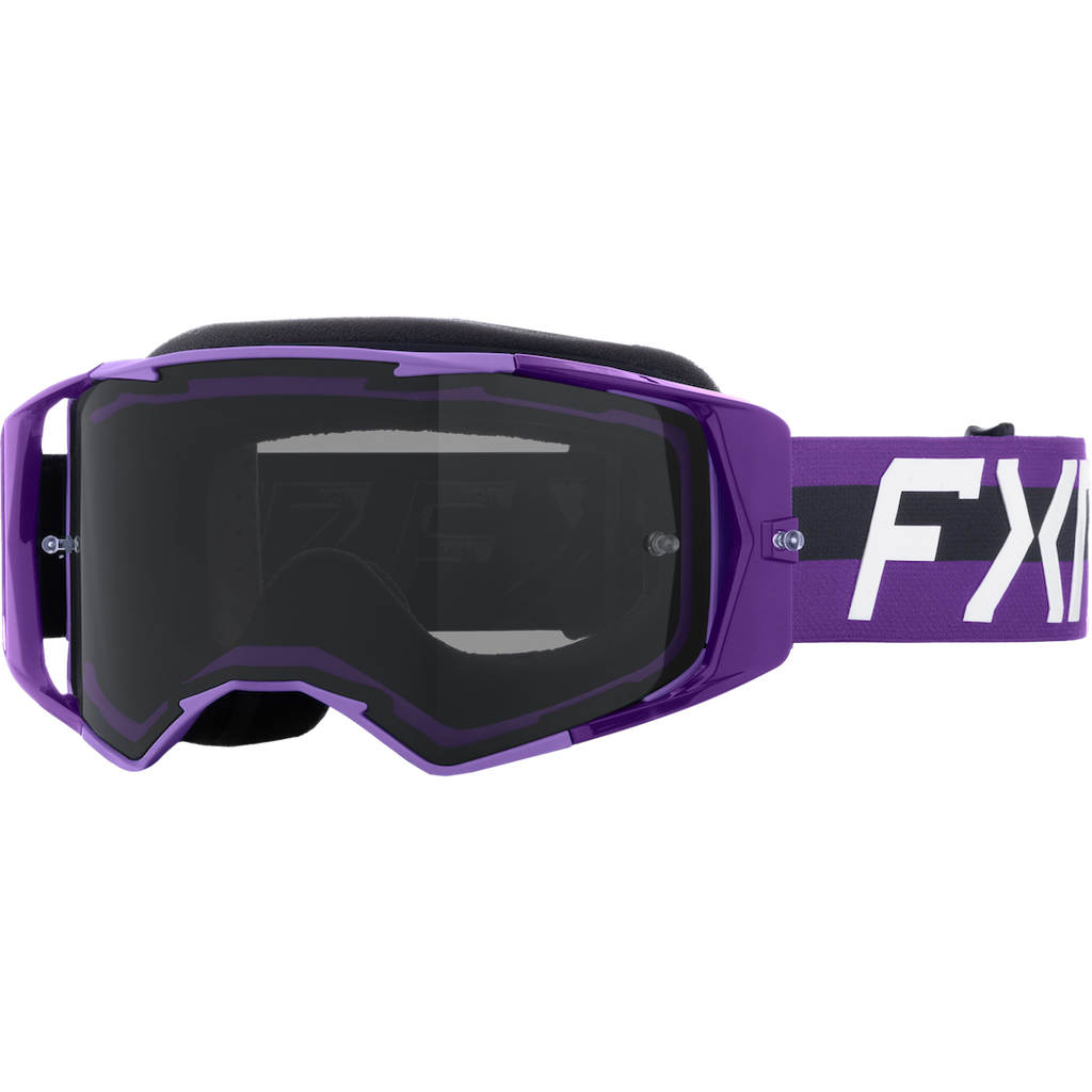 Factory Racing Goggle FXR Factory Ride MX Goggle 2026 Purple - Smoke Lens