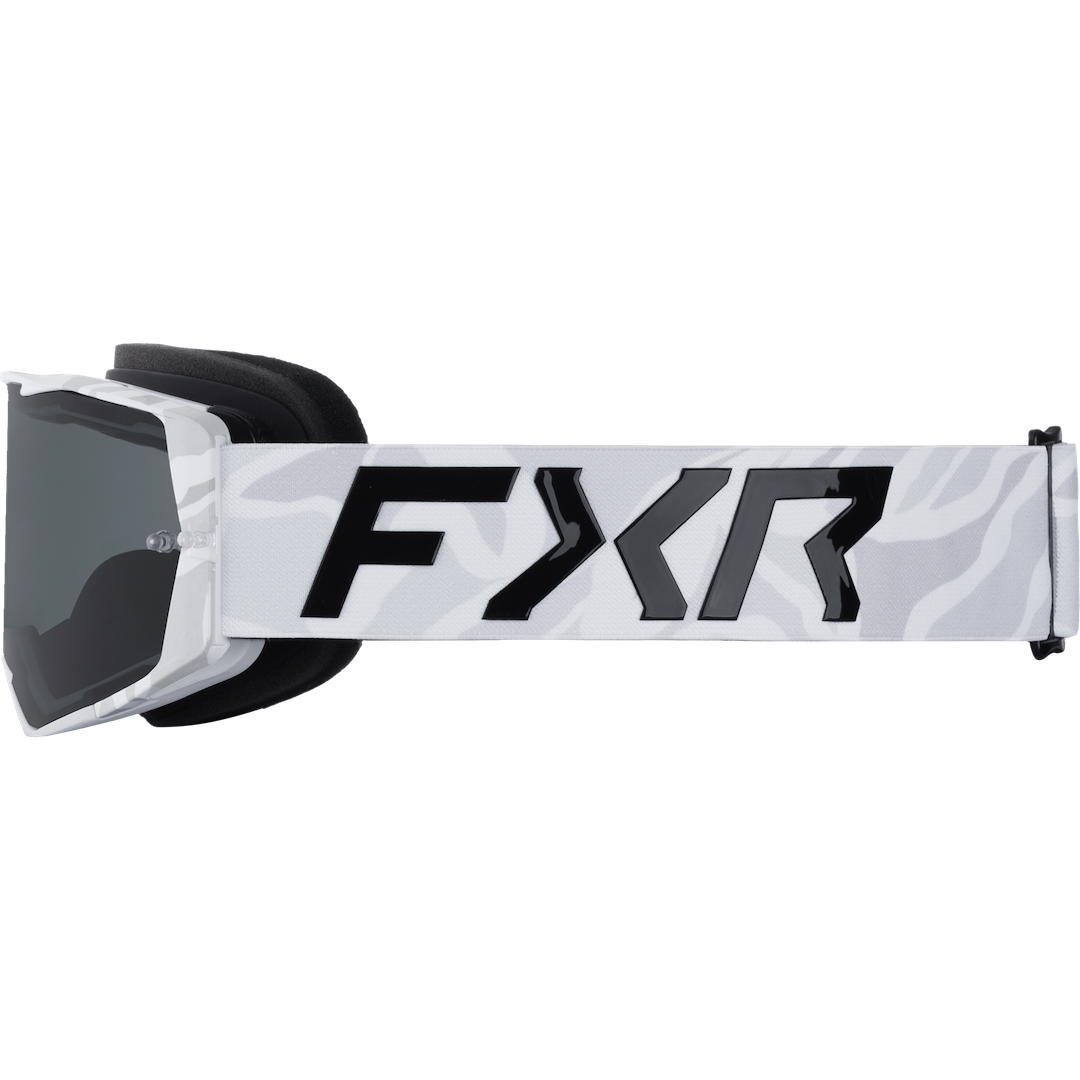 FXR Factory Ride MX Goggle 2026 White - Smoke Lens