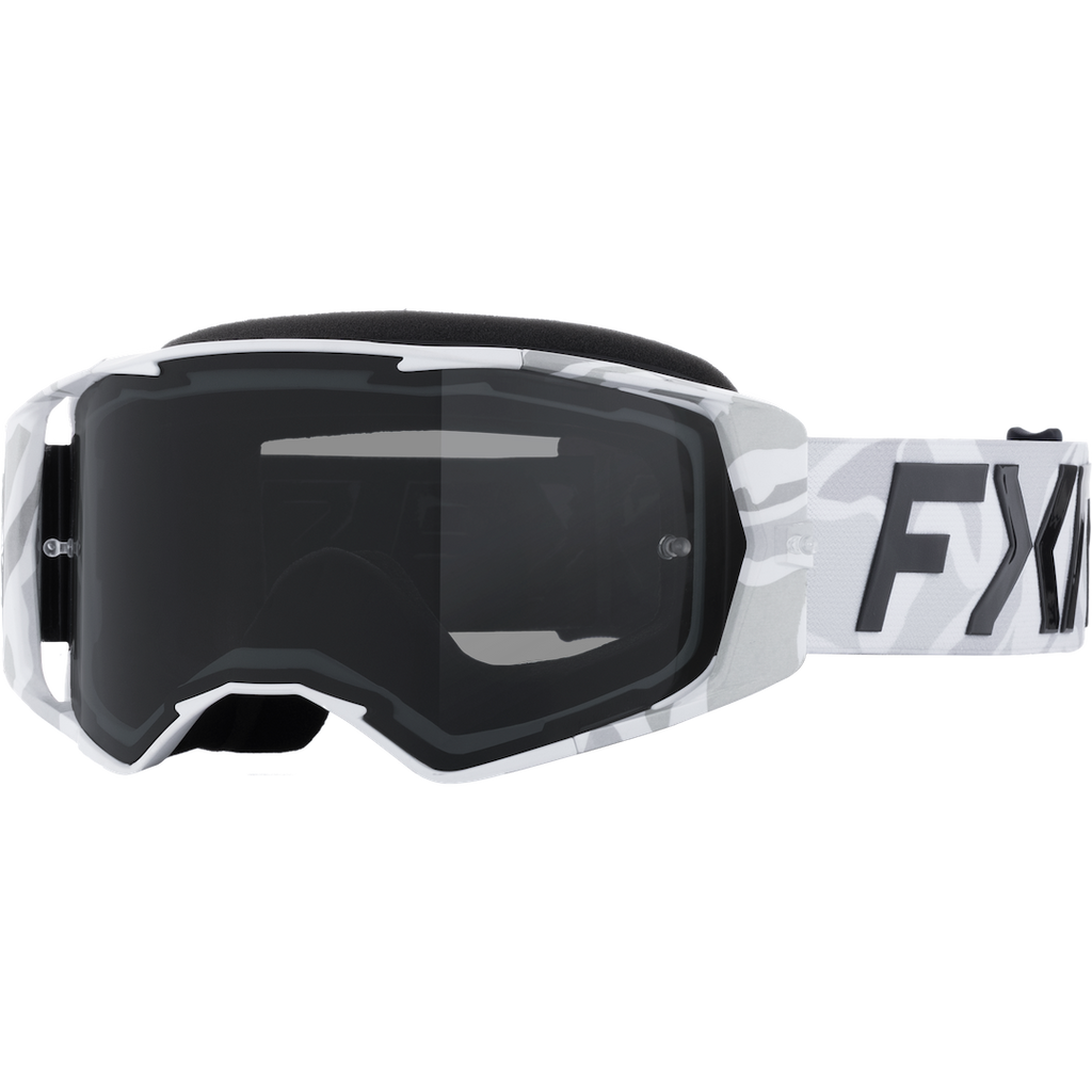Factory Racing Goggle FXR Factory Ride MX Goggle 2026 White - Smoke Lens