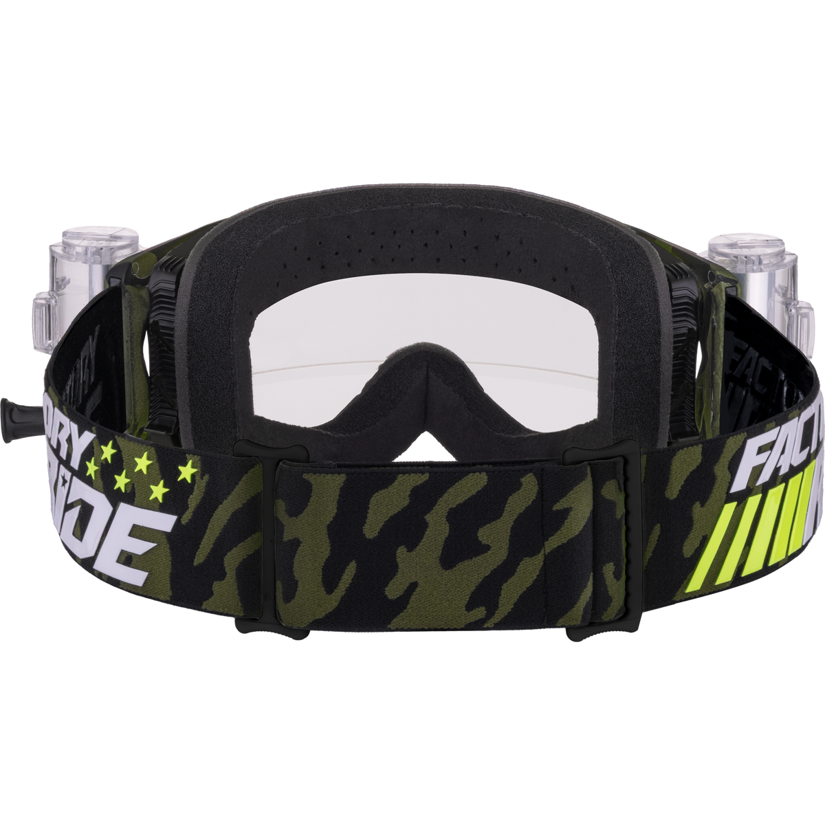 Factory Ride Roll-Off Goggle 2027 Army Camo/HiVis
