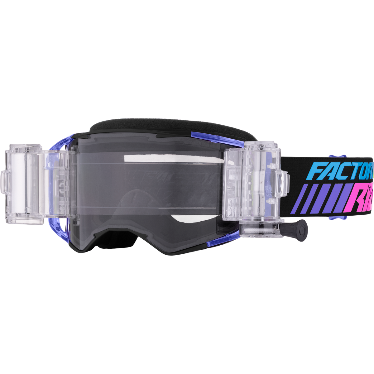 Factory Ride Roll-Off Goggle 2027 Black/Sky/Purple