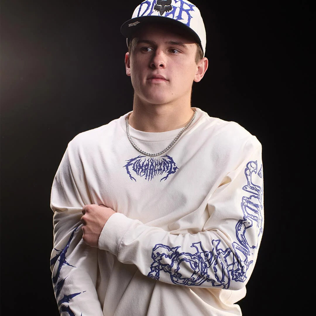 Fox DNGR 195 Original Long Sleeve Tee Off White