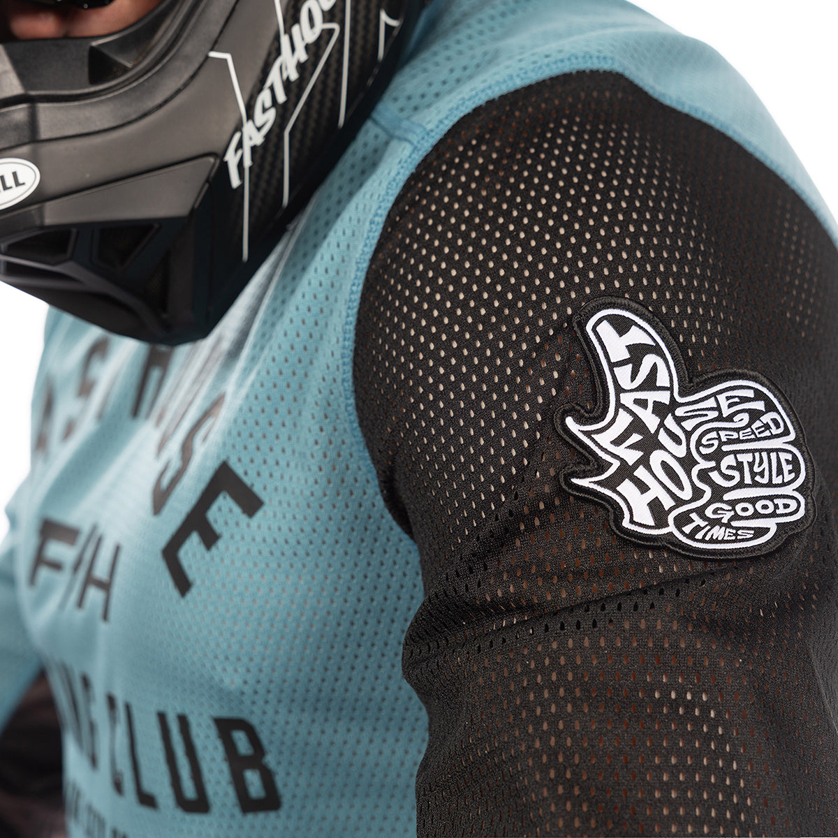 Fasthouse Grindhouse Air-Cooled Club MX Jersey - Light Indigo
