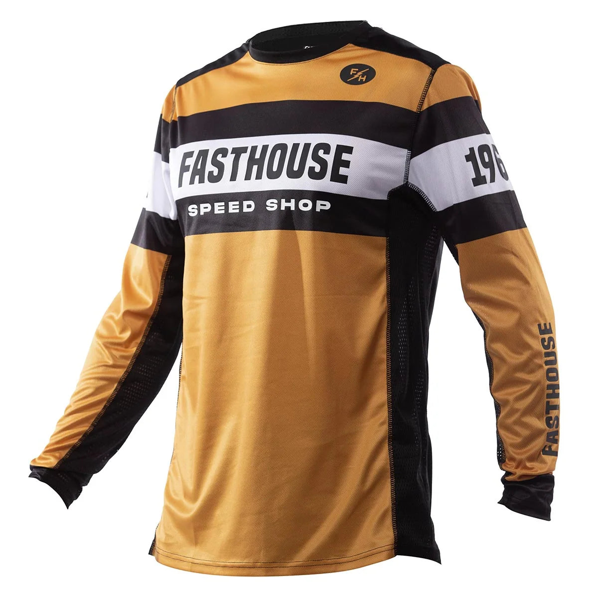 Fasthouse Grindhouse Analogue LS MX Jersey - Vintage Gold/Black