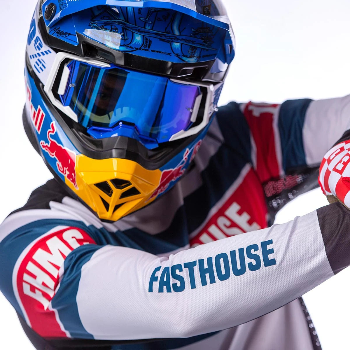 Fasthouse Grindhouse Analogue LS MX Jersey - White/Black