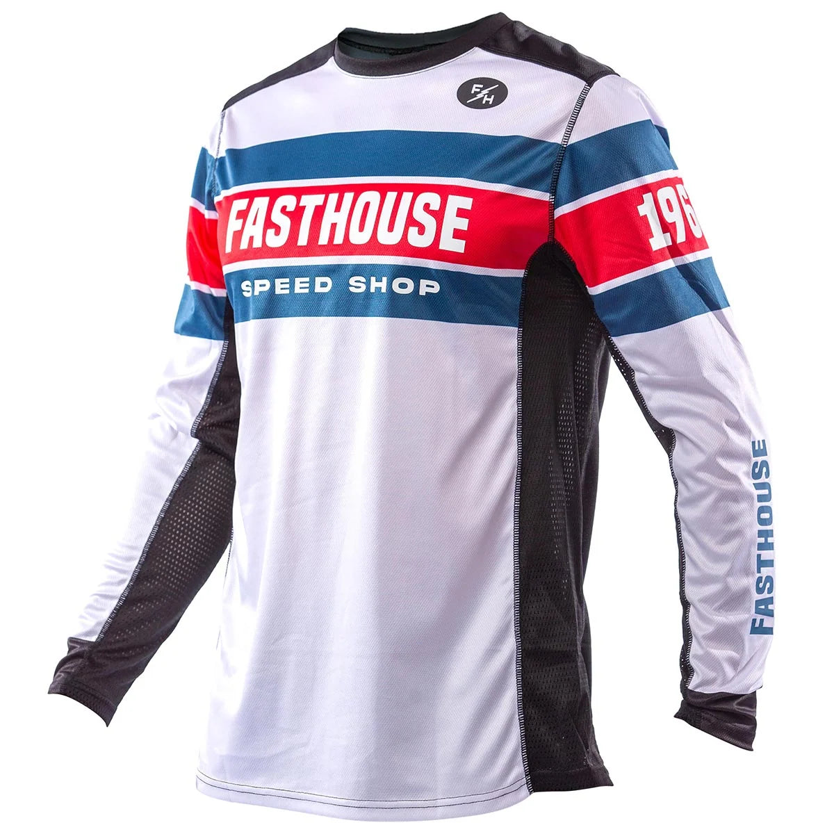 Fasthouse Grindhouse Analogue LS MX Jersey - White/Black
