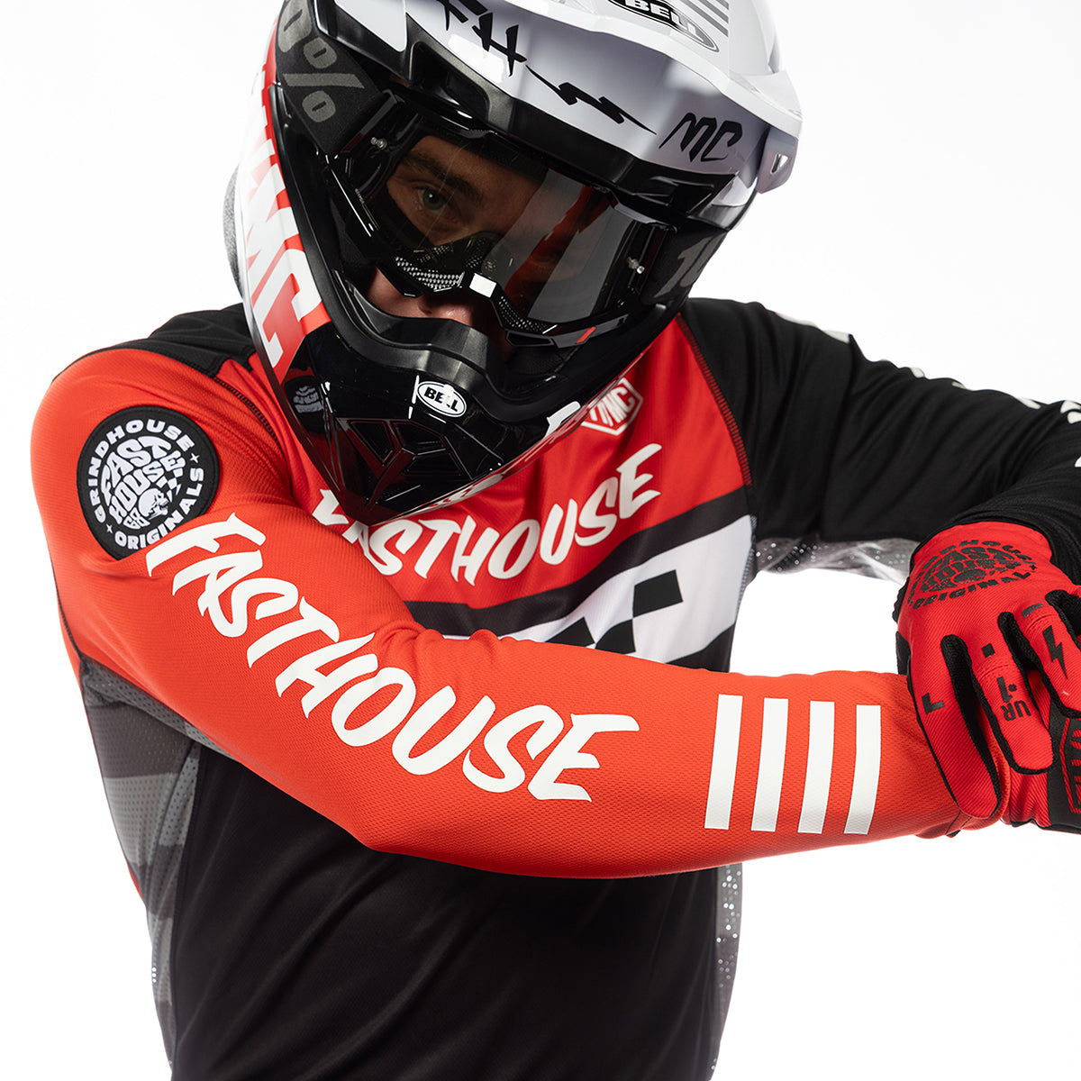 Fasthouse Grindhouse Atomic MX Jersey - Racing Red/Black