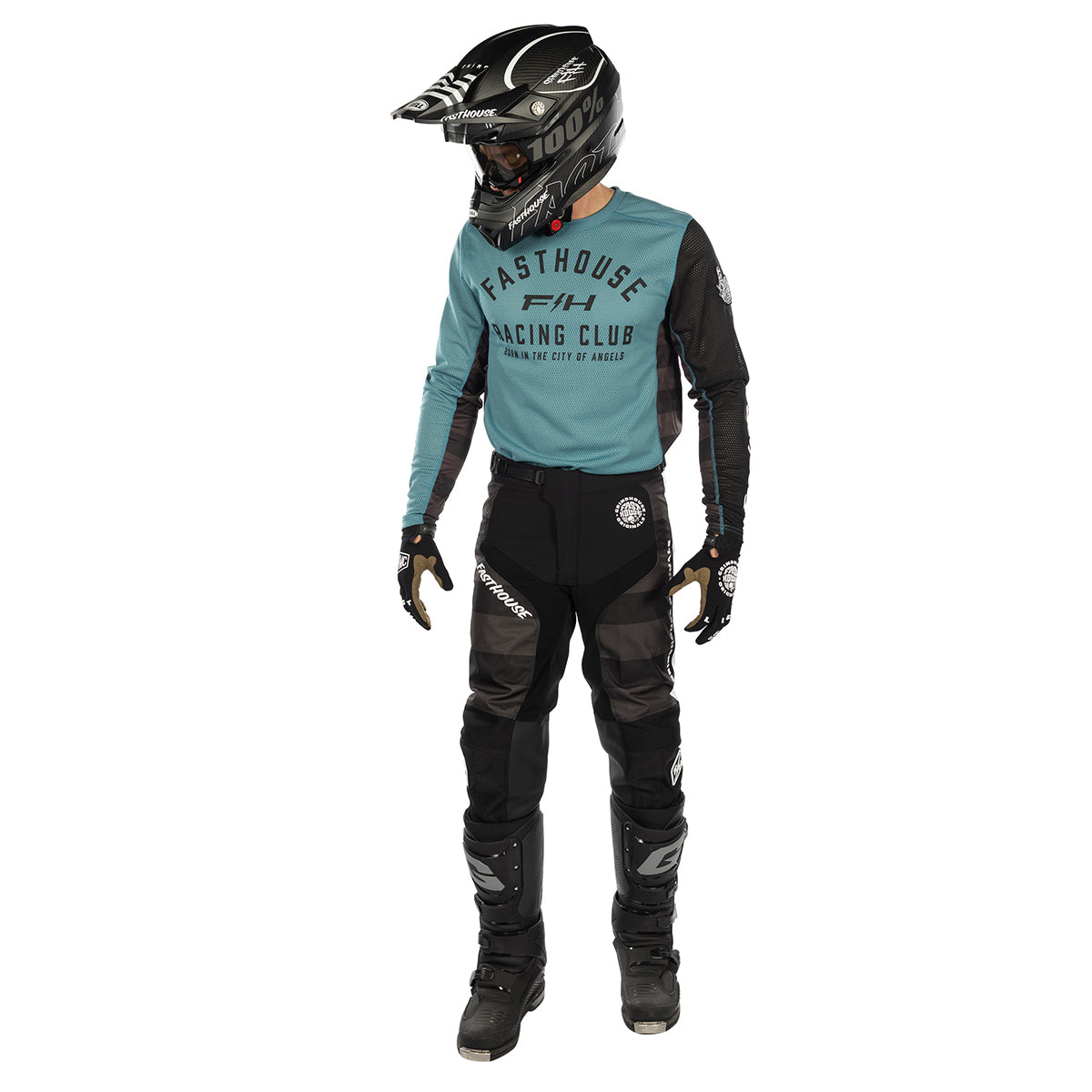 Fasthouse Grindhouse Air-Cooled Club MX Jersey - Light Indigo