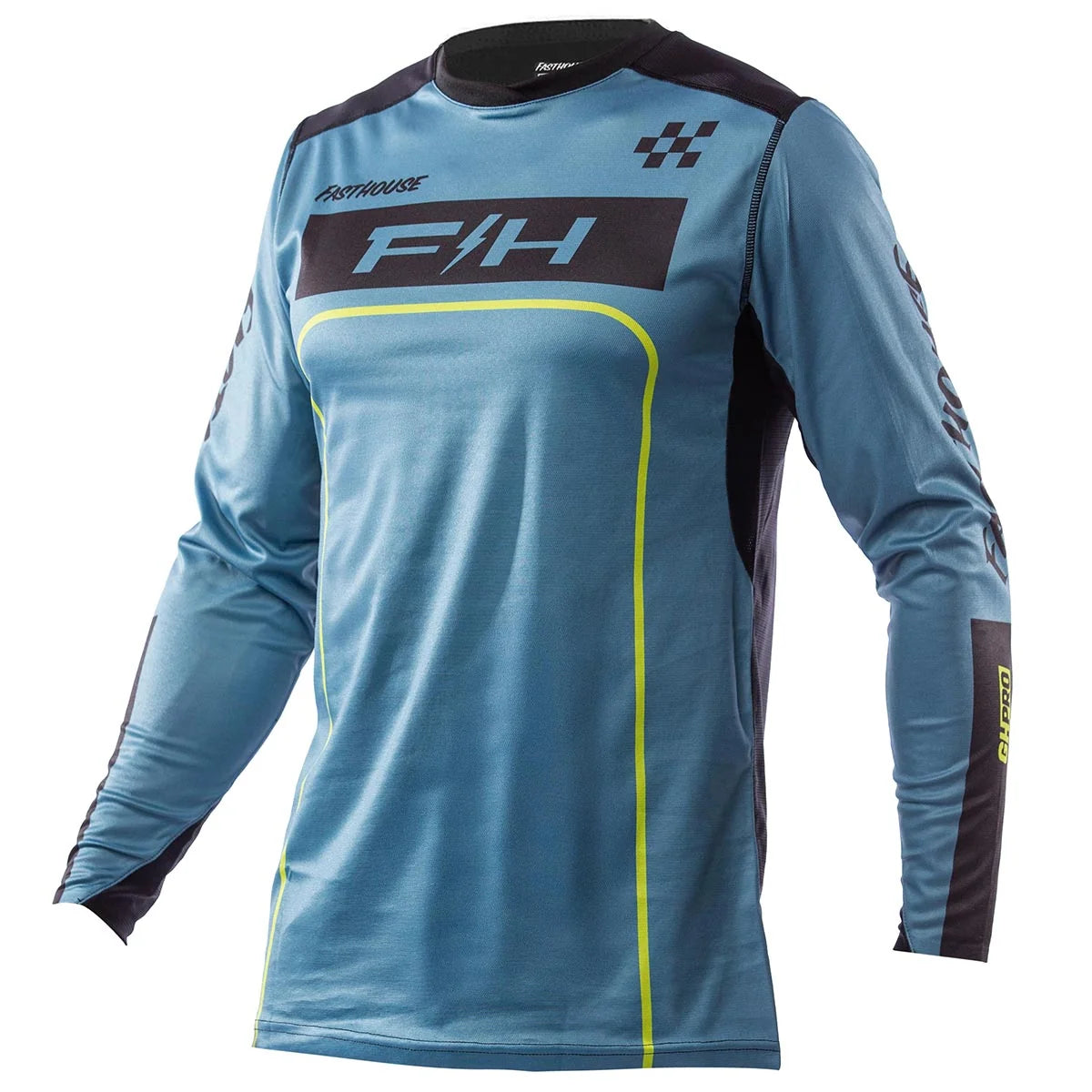 Fasthouse Grindhouse Pro Apex LS MX Jersey - Slate/Flo Green