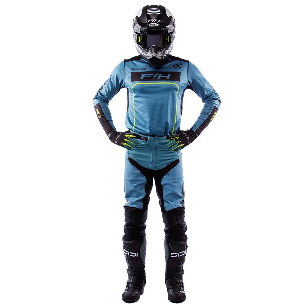 Fasthouse Grindhouse Pro Apex MX Pant - Slate/Flo Green
