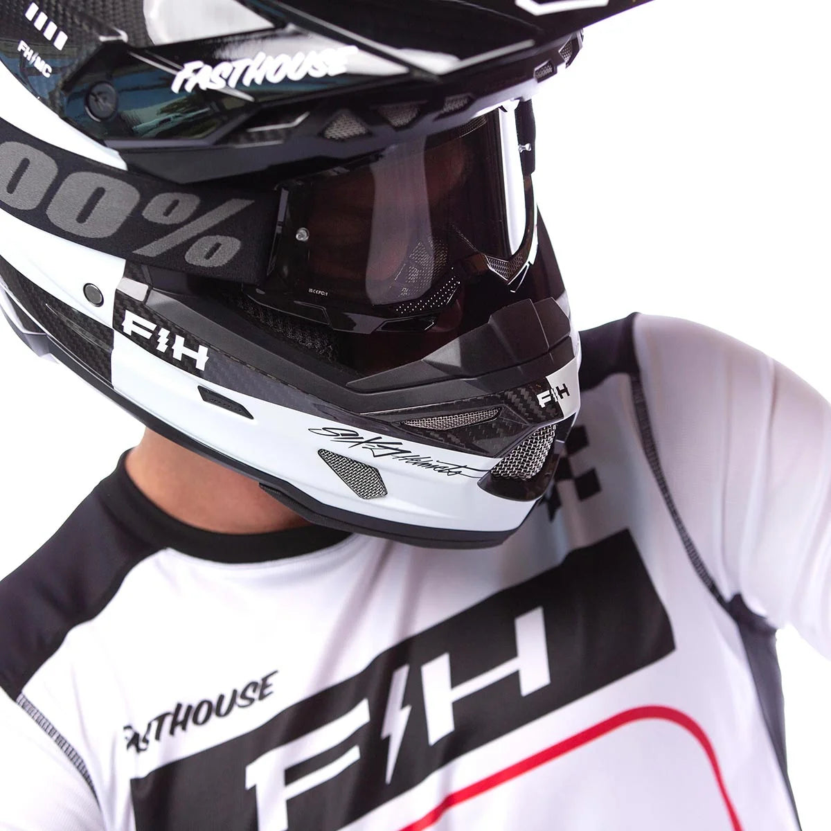 Fasthouse Grindhouse Pro Apex LS MX Jersey - White/Red