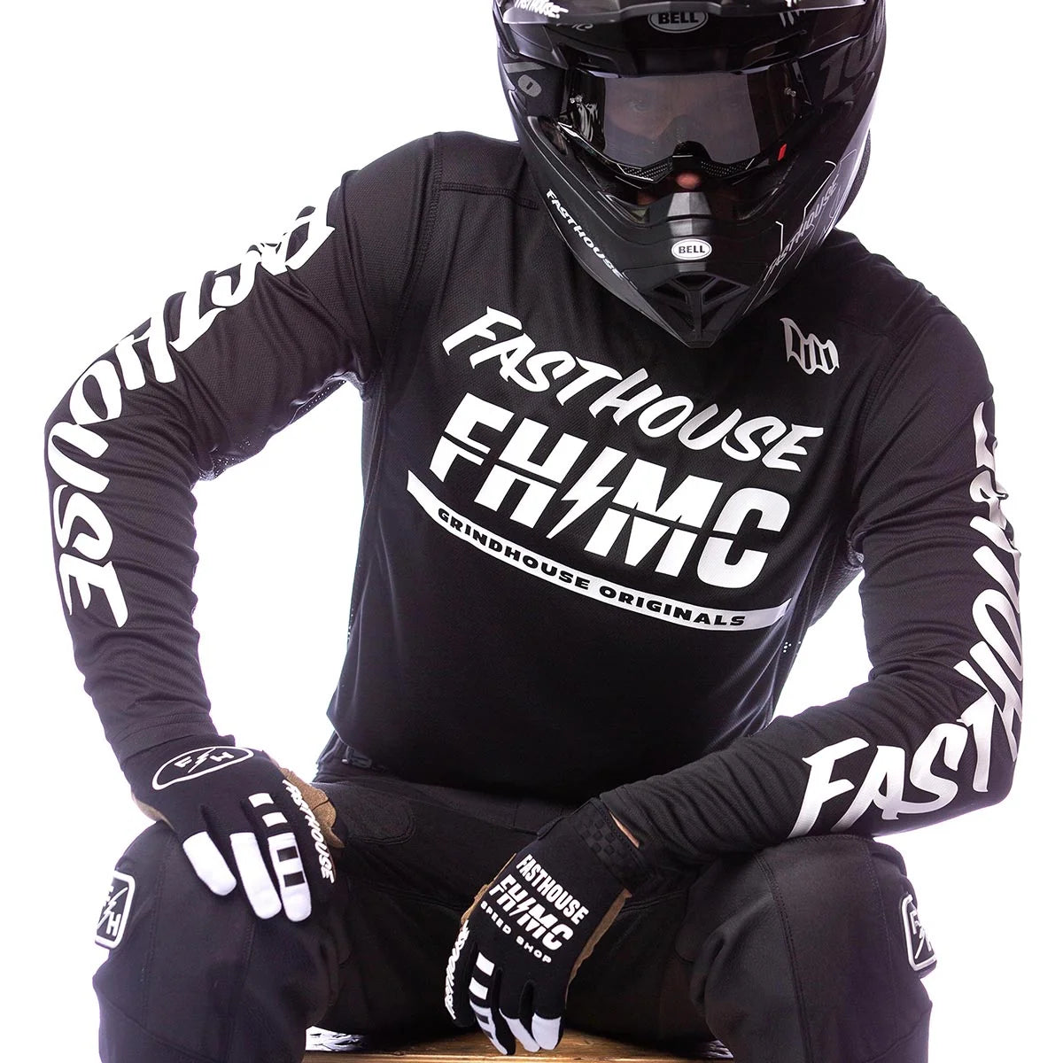 Fasthouse Grindhouse Score LS MX Jersey - Black/White