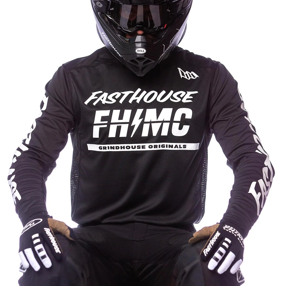 Fasthouse Grindhouse Score LS MX Jersey - Black/White