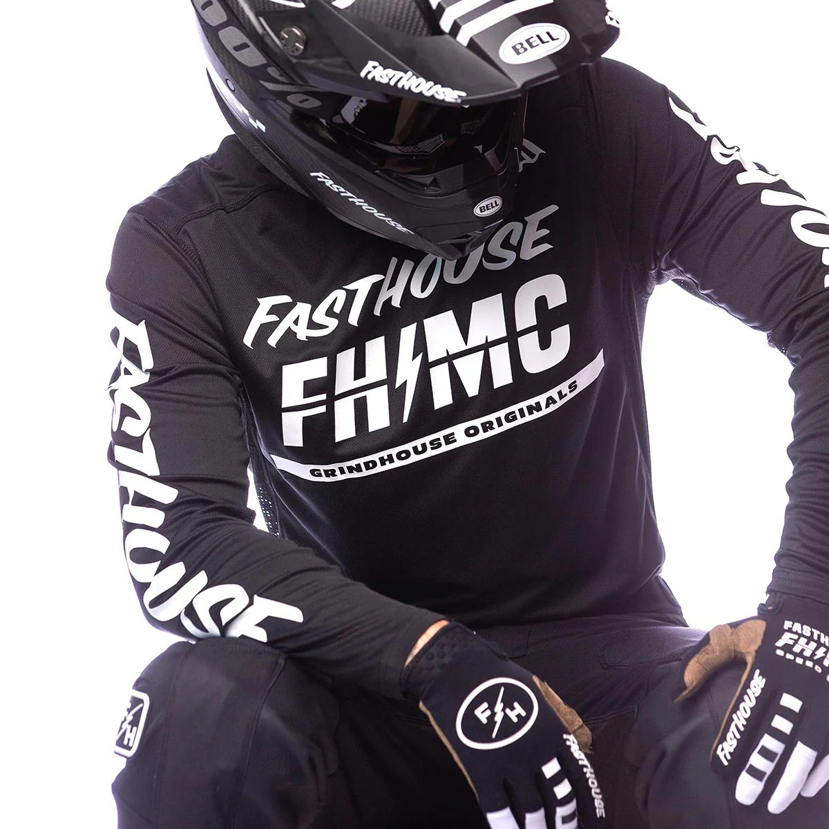 Fasthouse Grindhouse Score LS MX Jersey - Black/White